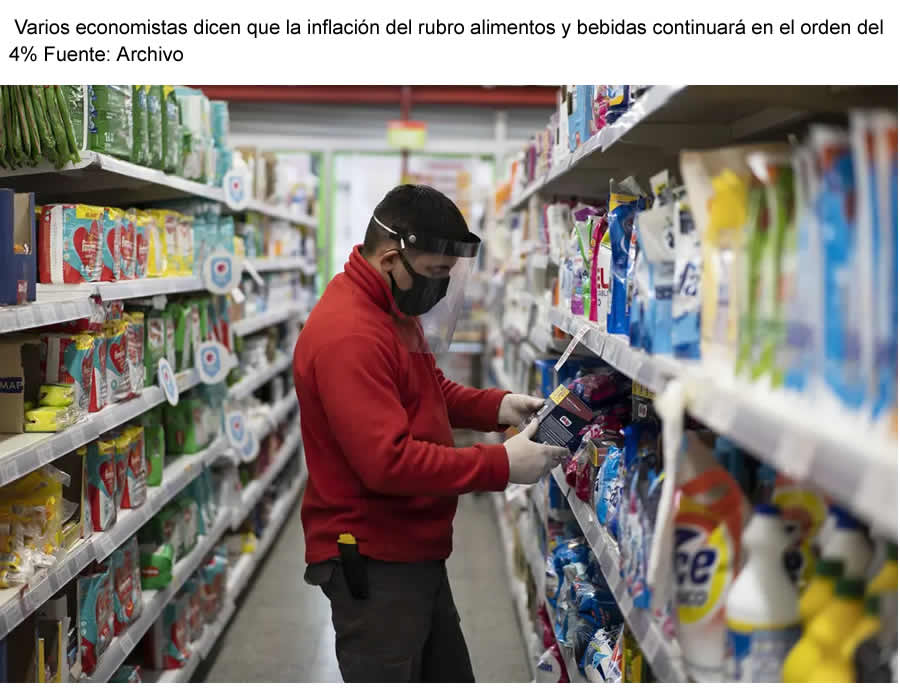 La inflación del semestre arranca con una fuerte presión de alimentos