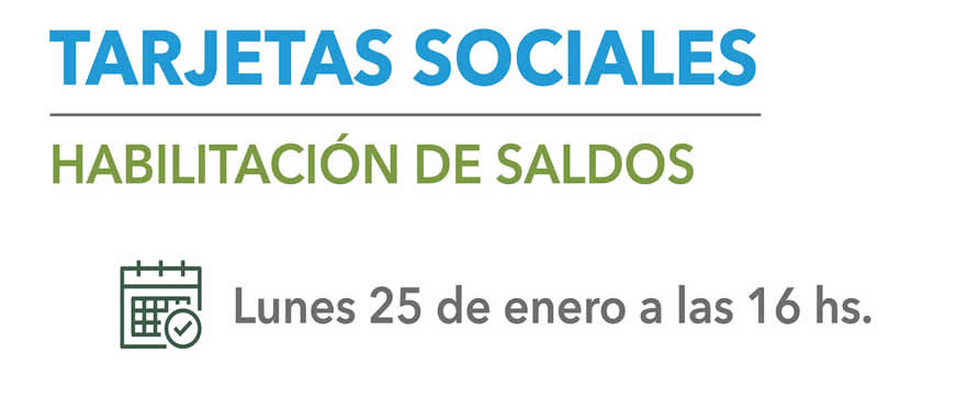 Este lunes se acreditarán las tarjetas sociales