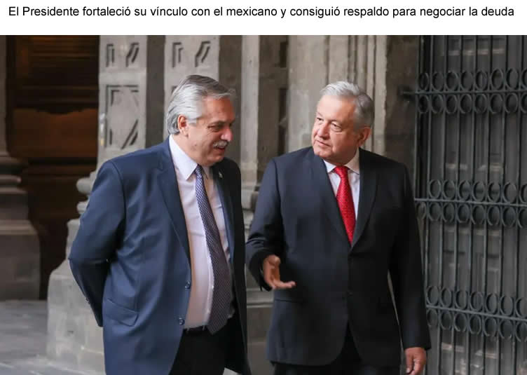 Alberto Fernández ve un eje progresista con López Obrador, quien dio su apoyo en la negociación con el FMI