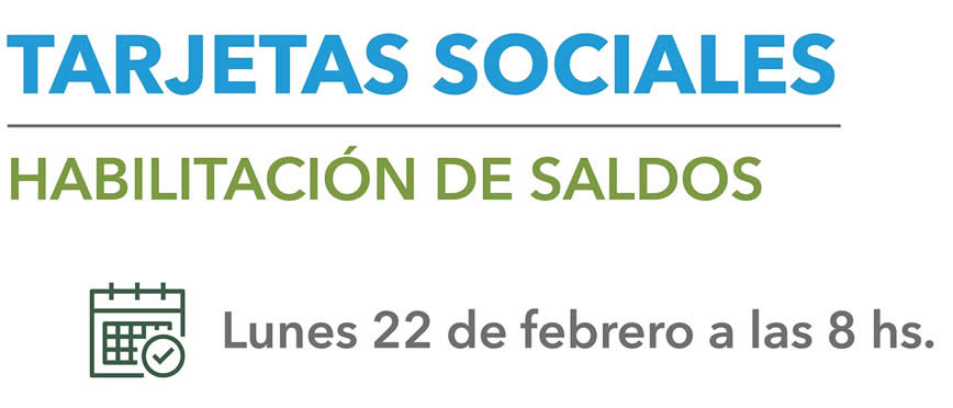 El lunes se acreditarán las tarjetas sociales