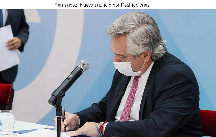 Fernández prepara nuevo anuncio por restricciones, que vencen hoy