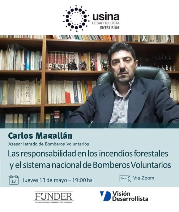 Charla virtual sobre las responsabilidades en los incendios forestales en la Usina Desarrollista