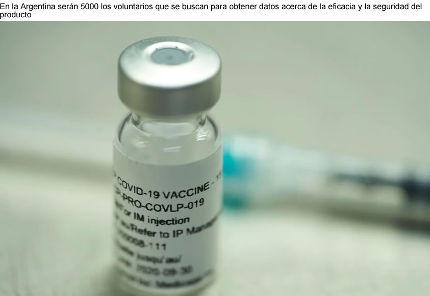 Coronavirus: aprobaron el ensayo de una nueva vacuna en el país y buscan 5000 voluntarios