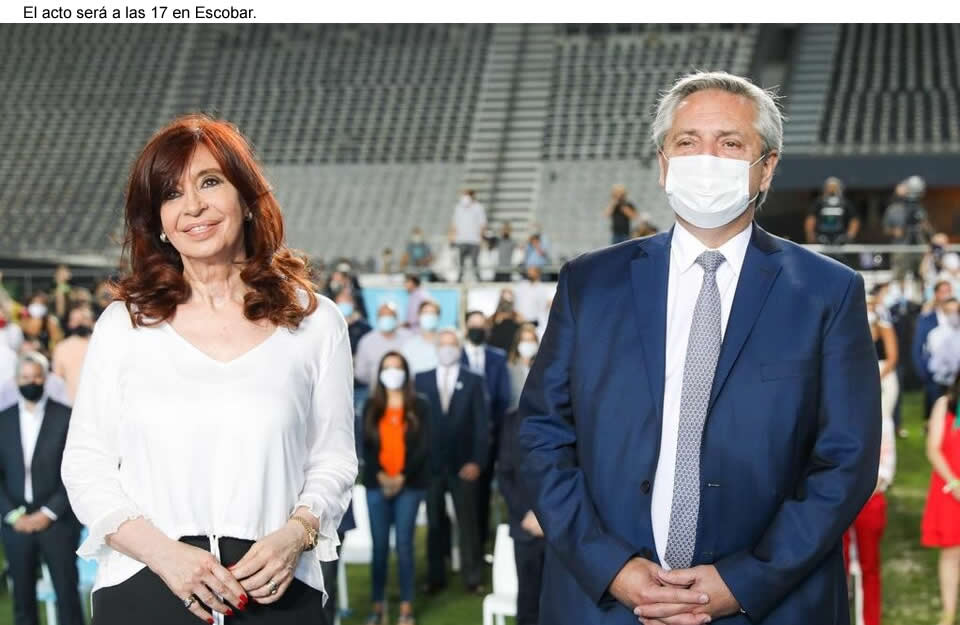 Acto encabezado por Alberto Fernández y CFK