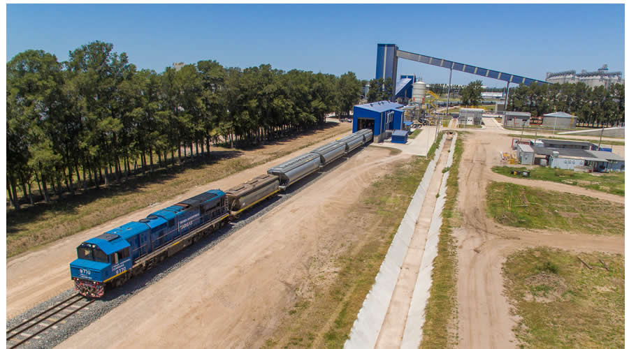 El complejo agroexportador Timbúes crece con la apertura de un desvío ferroviario