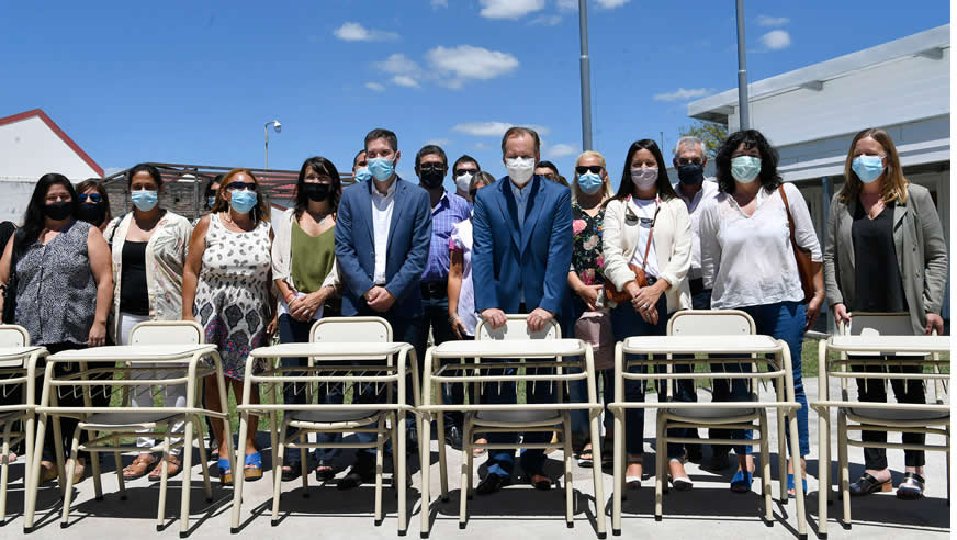 Bordet inauguró un edificio educativo, anunció obras escolares y viales, y analizó el avance de otras en Gualeguay