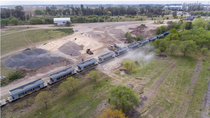 Crece el transporte de áridos por ferrocarril