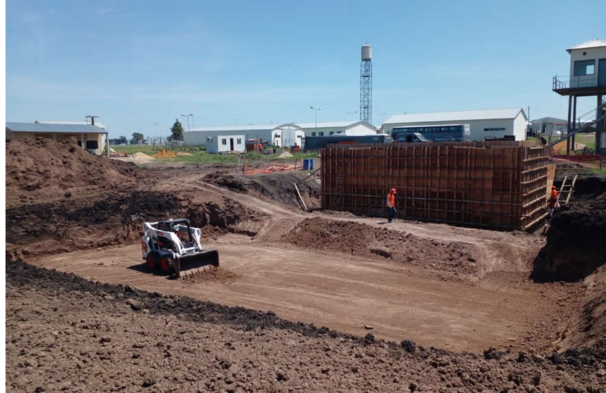 La planta de tratamiento de líquidos cloacales en El Potrero presenta más del 30 por ciento de avance