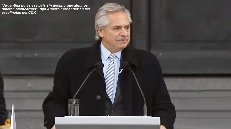 Alberto Fernández en el acto del Día de la Bandera: un guiño a Cristina, la gran ausente, y una crítica a la oposición