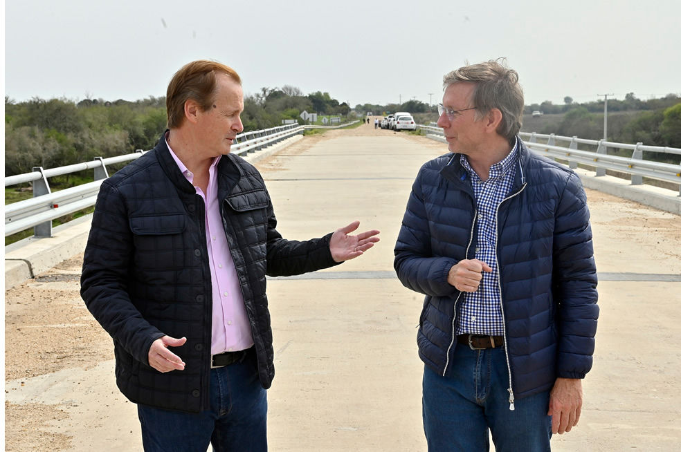 Bordet y Bahillo inauguraron la readecuación del camino que une las rutas 127 y 12 en el departamento La Paz