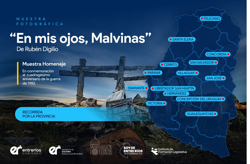 La muestra itinerante «En mis ojos, Malvinas» recorrió 14 localidades entrerrianas