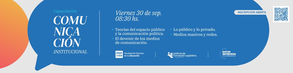 Hasta el 25 de septiembre está abierta la inscripción para realizar la capacitación sobre Comunicación Institucional