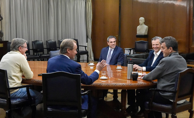 Bordet y Bahl acordaron con Massa la continuidad de obras viales financiadas por Nación