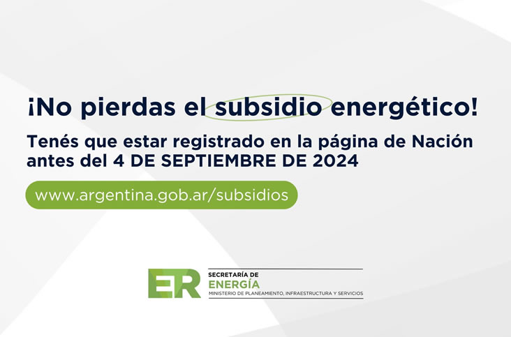 Última semana para registrarse al subsidio de energía eléctrica y de gas