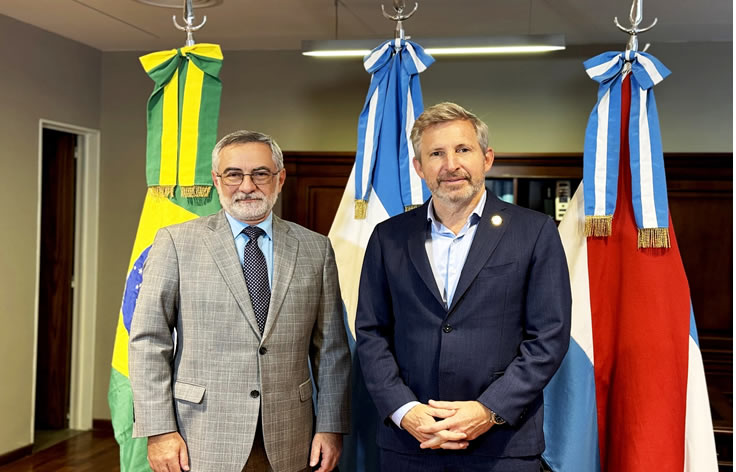 Frigerio trabaja en intensificar las relaciones comerciales con Brasil