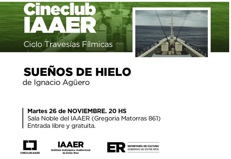 Se realizará una nueva proyección del Cineclub IAAER