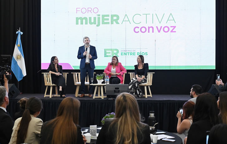 Frigerio participó del cierre del Foro Mujer Activa con Voz que se desarrolló en Paraná